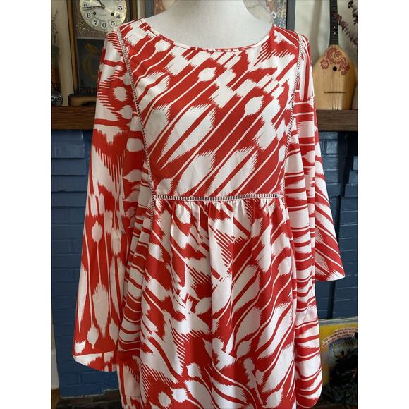 TRINA by Trina Turk Irmik Mini Dress Swim Cover Punch Pink Kimono Sleeve $198 - Picture 4 of 14